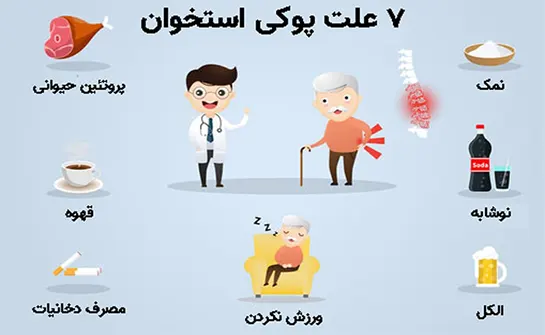 دلایل ایجاد پوکی استخوان