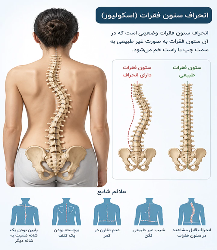 درمان انحراف ستون فقرات
